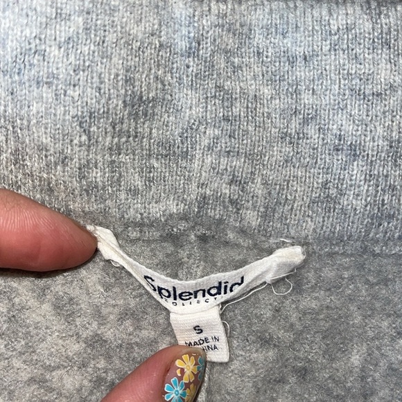 SPLENDID CASHMERE Joggers Pull on Tie Waist Womens small light gray - Picture 3 of 8